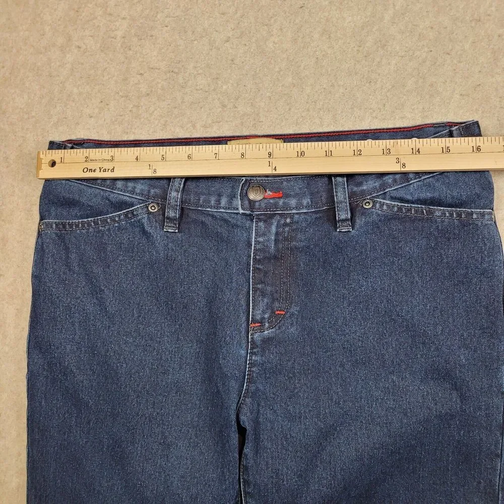 US Army 1st Infantry Division Jeans Womens 10 Blue Denim Dark Wash 32x29 Stretch
